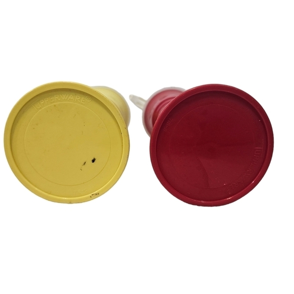 Vintage Tupperware Ketchup & Mustard Condiment Dispensers Set of 2‎ - Picture 6 of 11